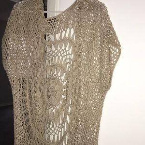 Beautiful tan short sleeve cardigan